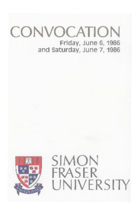 1986 June 6-7 convocation program