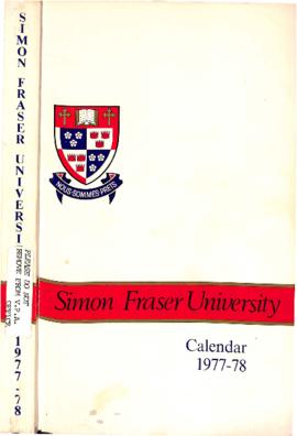 Simon Fraser University Calendar 1977-78