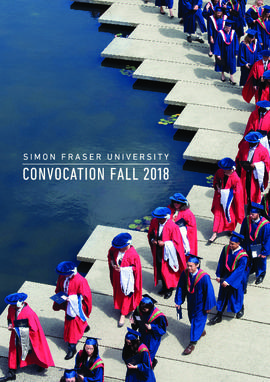 Simon Fraser University Convocation Fall 2018