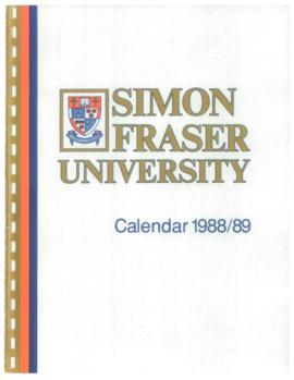 Simon Fraser University Calendar 1988/89