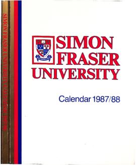 Simon Fraser University Calendar 1987-1988