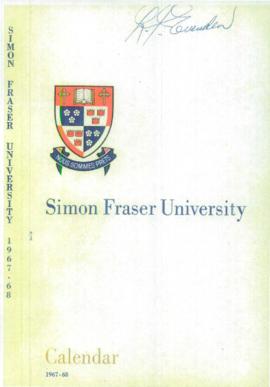 Simon Fraser University Calendar, 1967-68