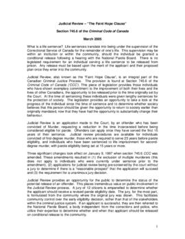 Judicial Review - The Faint Hope Clause (Mar 2005).pdf