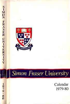Simon Fraser University Calendar 1979-80