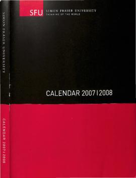 Simon Fraser University Calendar 2007 | 2008