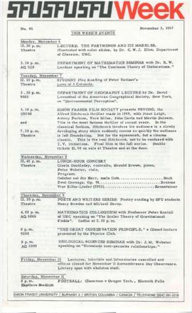 SFU Week No. 86, Nov 3, 1967