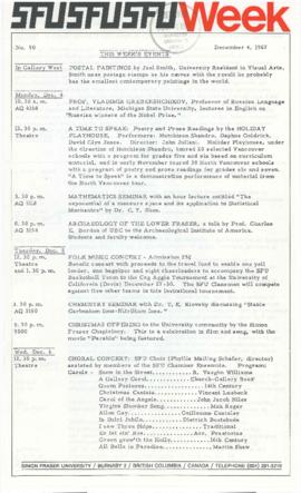 SFU Week No. 90, Dec 4, 1967