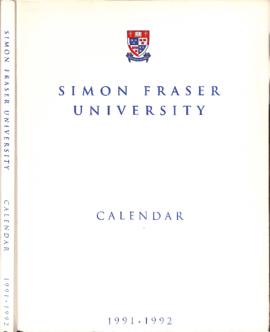 Simon Fraser University Calendar, 1991-1992