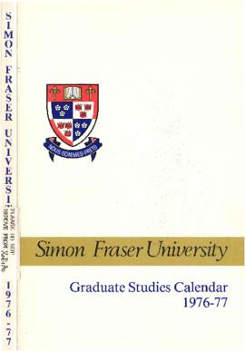 Simon Fraser University Graduate Studies Calendar 1976-77